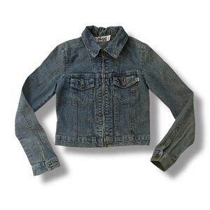 Plugg | Vintage Y2K Denim Fitted Jacket